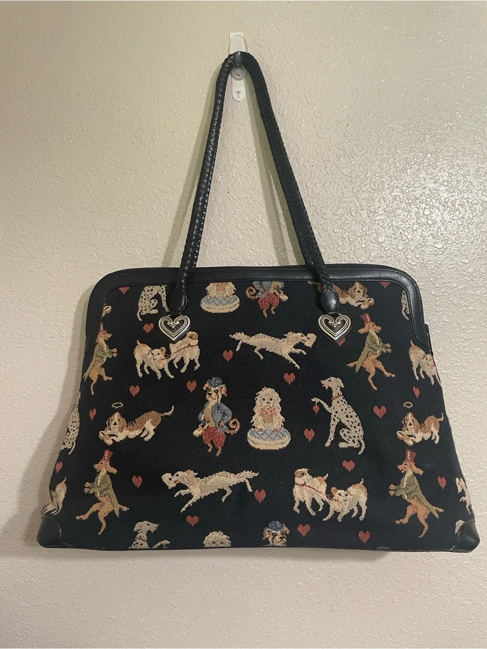 Brighton Dog print travel overnight bag